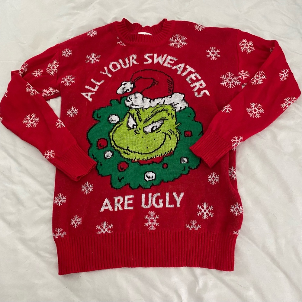 Target Red Grinch Ugly Christmas Sweater